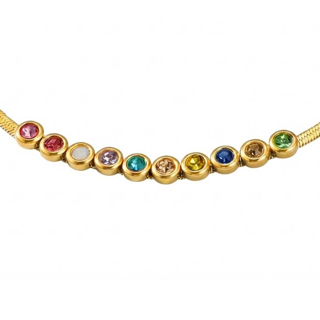 Multi-Color Crystal Studded Gold Plated Fancy Openable Bracelet Jewellery For Women & Girls : PX9B212GML