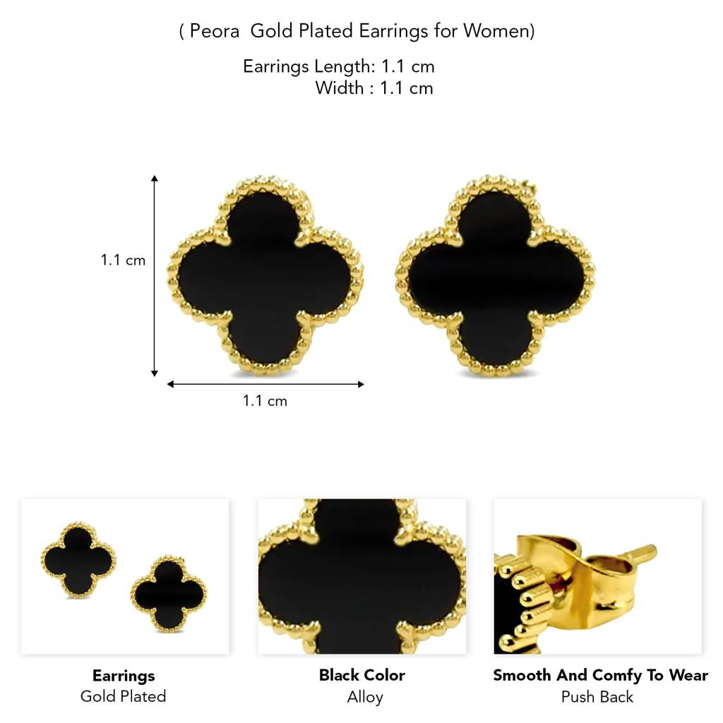 Floral Shaped Stylish Stud Earring Fashion Jewellery For Women & Girls : PX9E3011BL