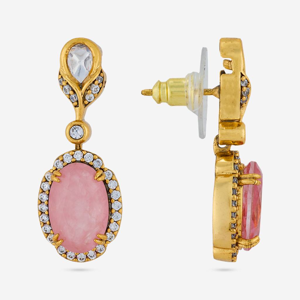 Victorian - Plated Bridesmaid Kundan Earring - 461671 : 461671