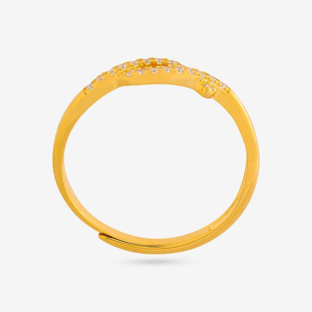 White Gold - Plated Office Wear Silver Finger Ring - 466233 : 466233