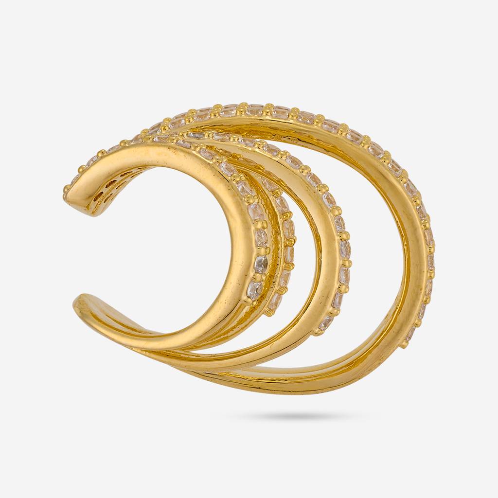 White Gold - Plated Casual Wear Trendy Zircon Earring - 460214 : 460214