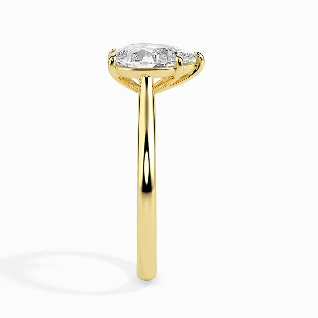1 Carat Pear Solitaire Ring : 09kYellowZNR99F10