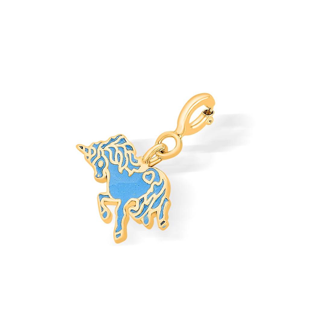Blue Unicorn Charm 925 Sterling Silver Pendant(Without Chain) : NCRYY00500010