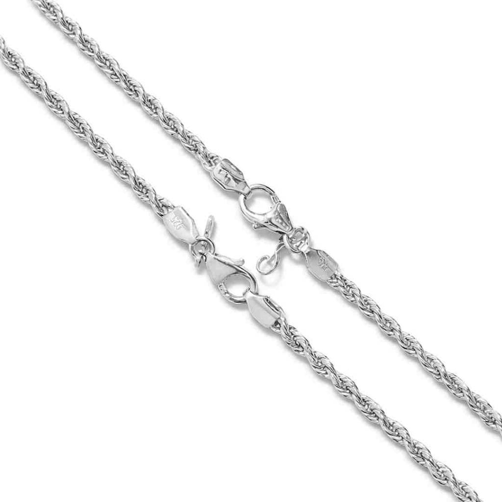 White Rohdium | Men'S Growth Chain | Pure 925 Sterling Silver With The Thickest Gold Layer : TSCH-GRO-20-WRS-70038