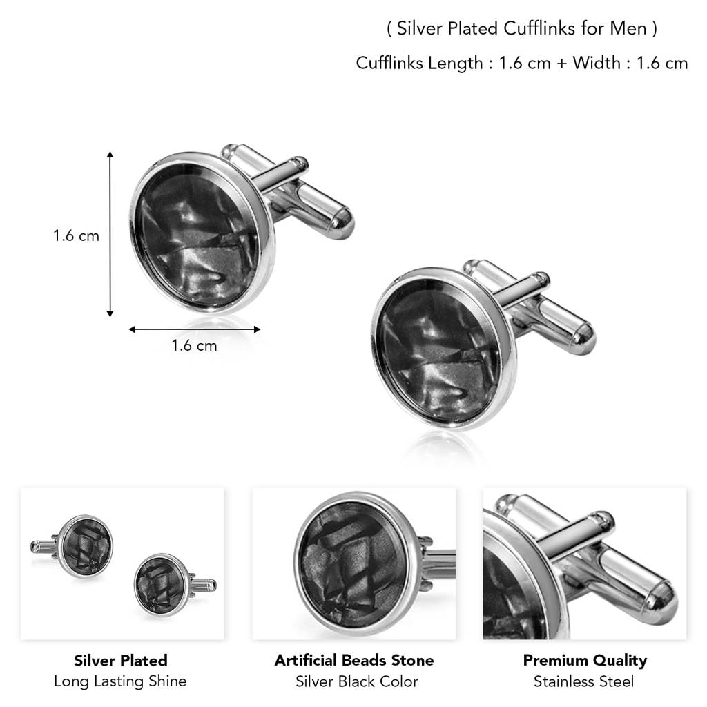 Stylish Cufflinks Classic Formal Accessories For Men : PX9CL160SBL