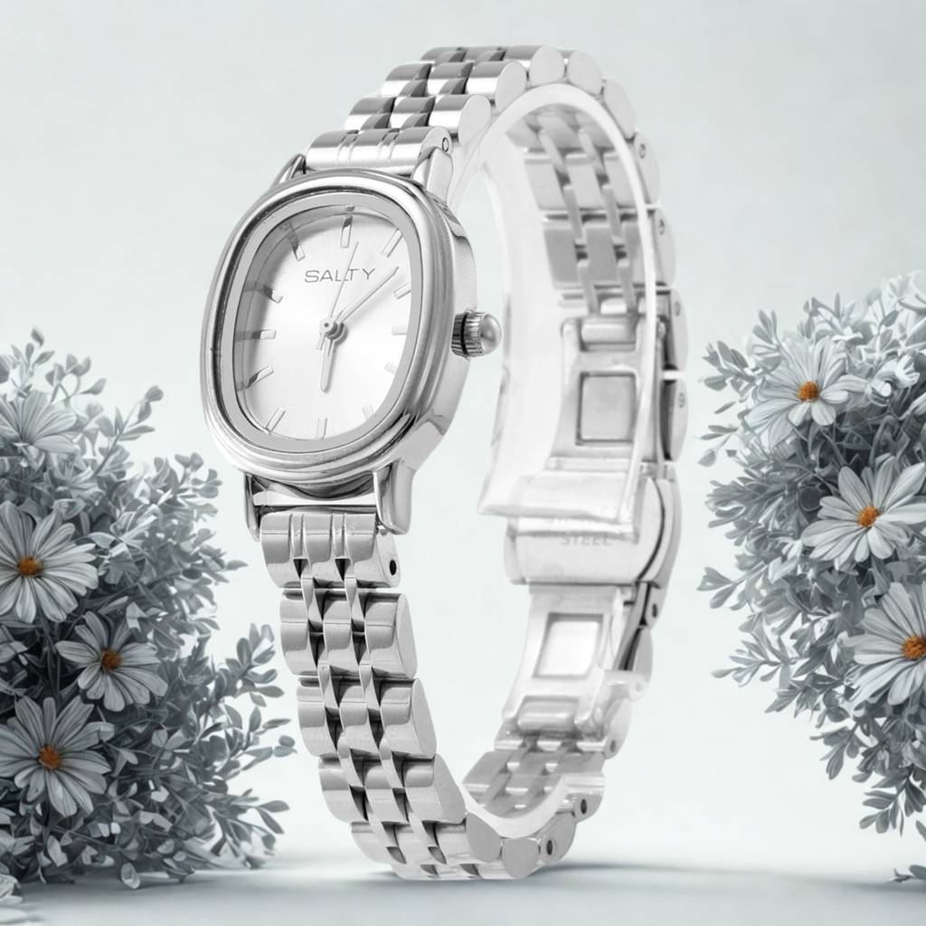 Snow Dial Timeless Watch : WT-S-0009-S-WH