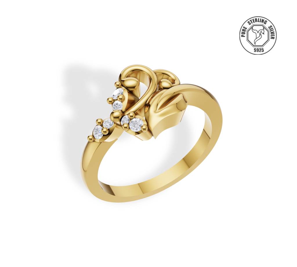 Flower-Shaped Zircon Stone Ladies Ring — For He : TRLRIMP0015