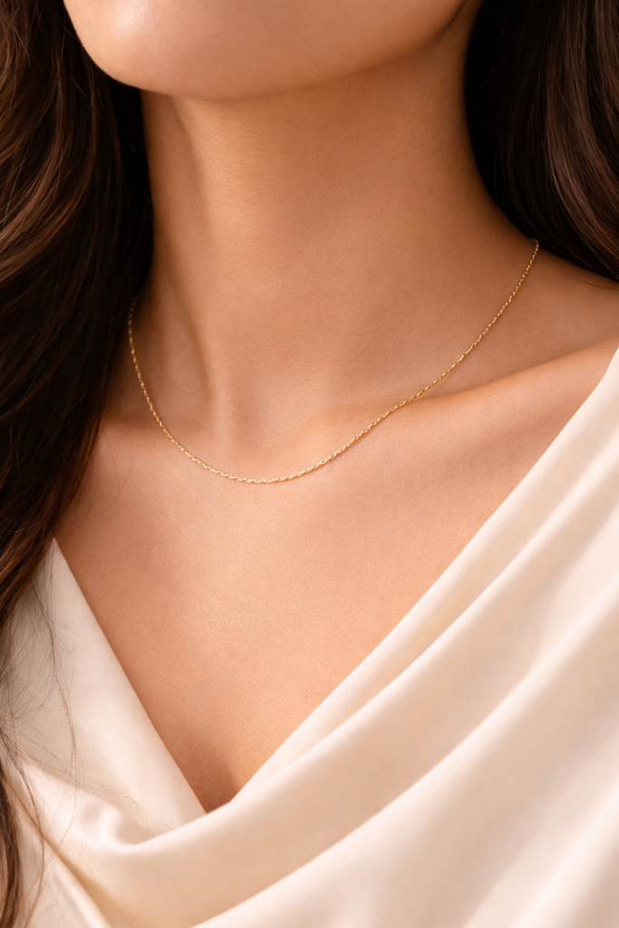 Gold Plated 925 Sterling Silver Link Chain : CH-30004-G