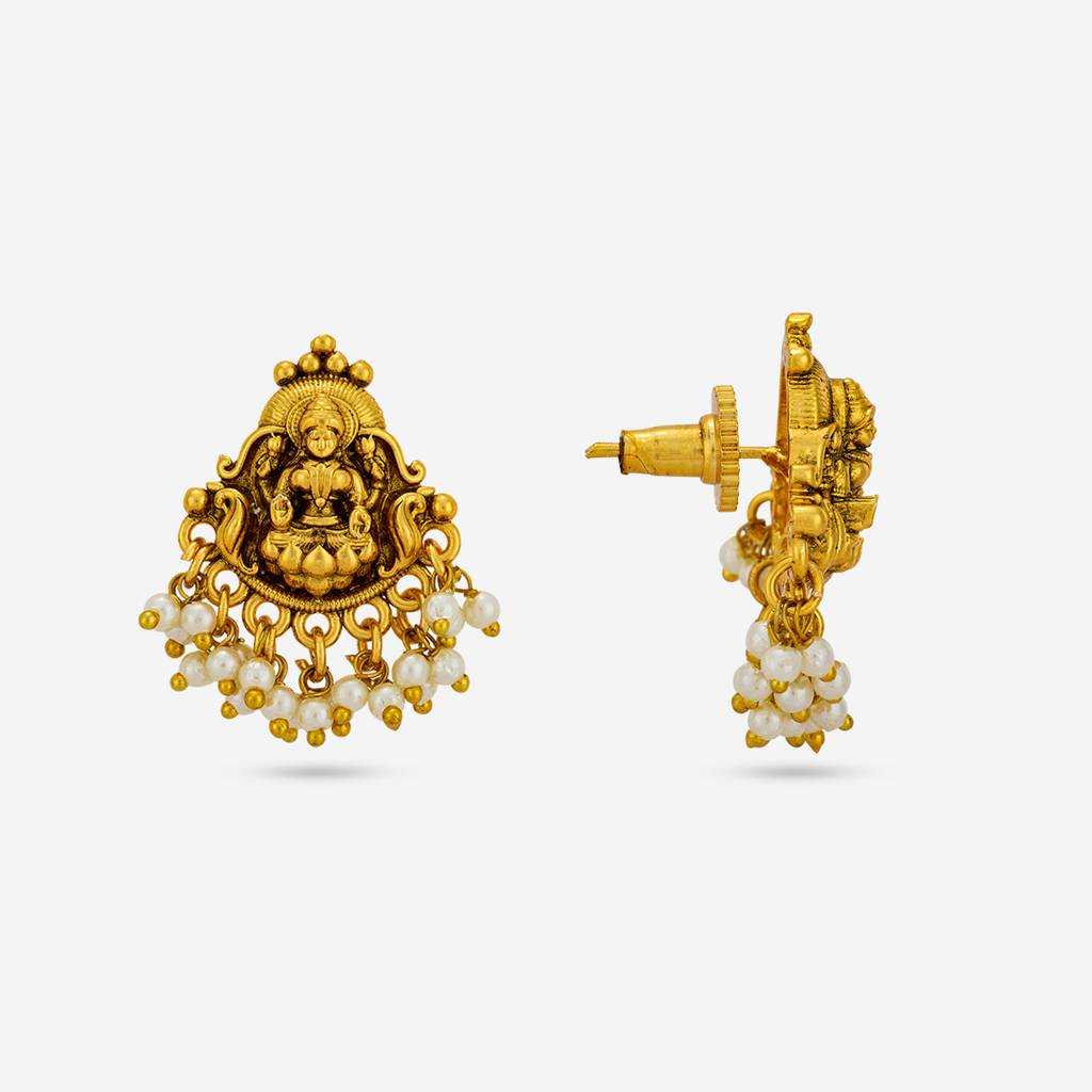 Pearl Gold - Plated Festive Antique Earring - 467518 : 467518