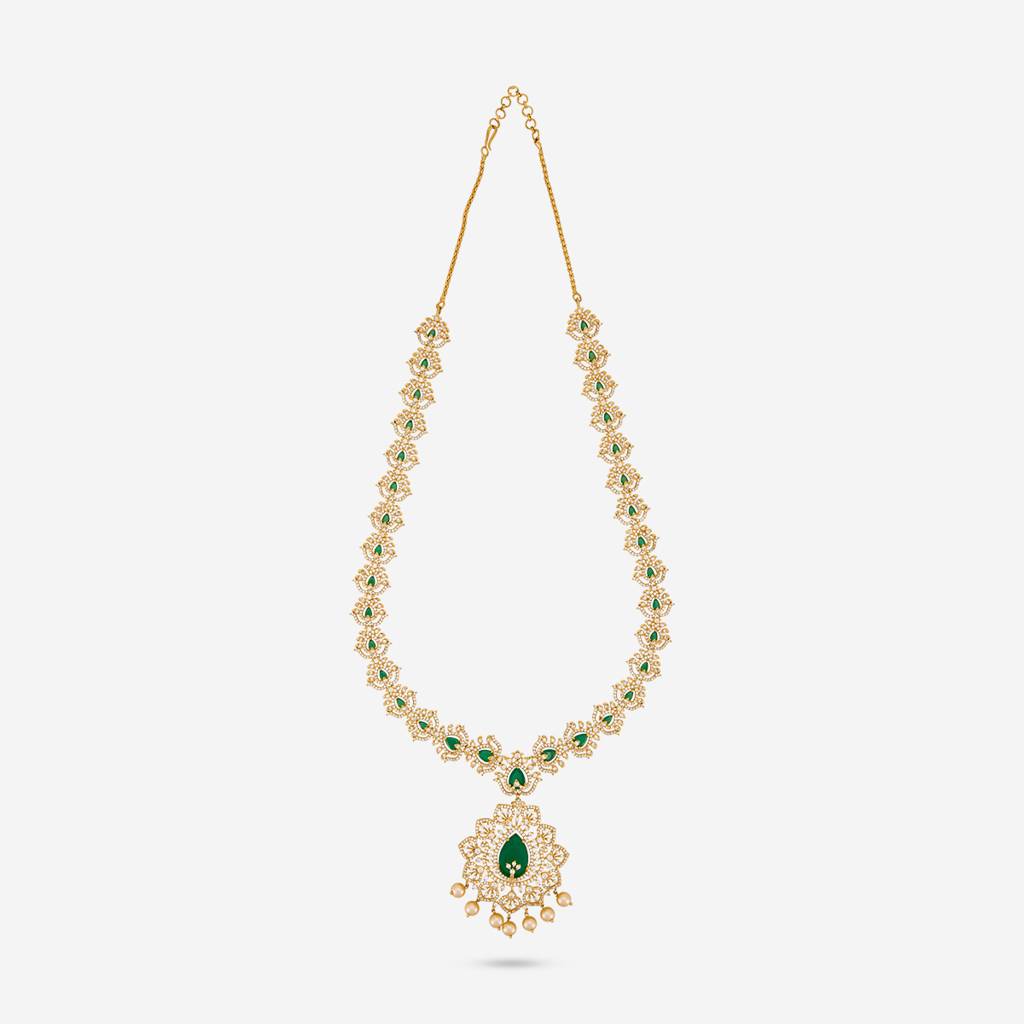 Green Gold Plated - Bridesmaid Zircon Necklace - 462624 : 462624