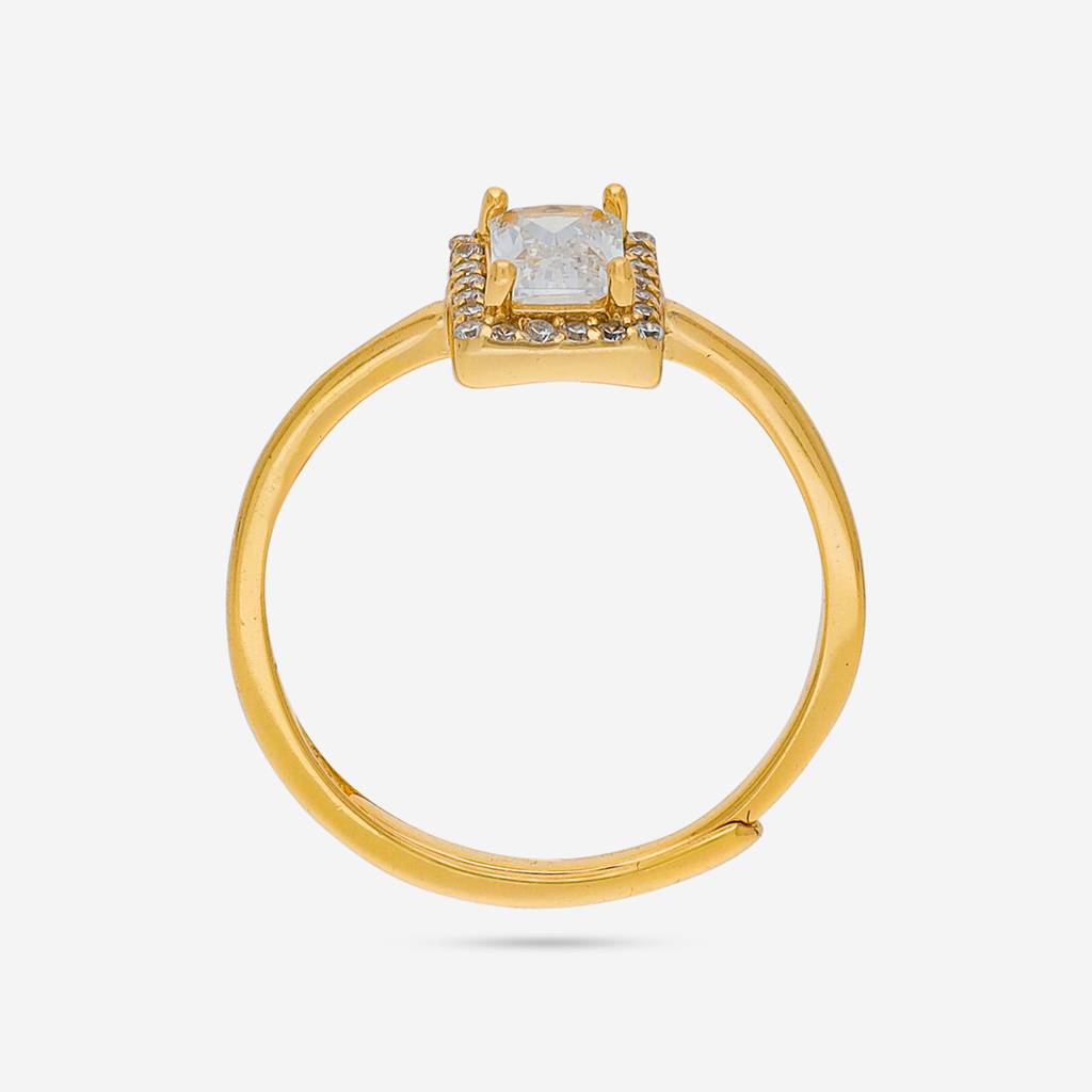 White Gold - Plated Office Wear Silver Finger Ring - 453197 : 453197