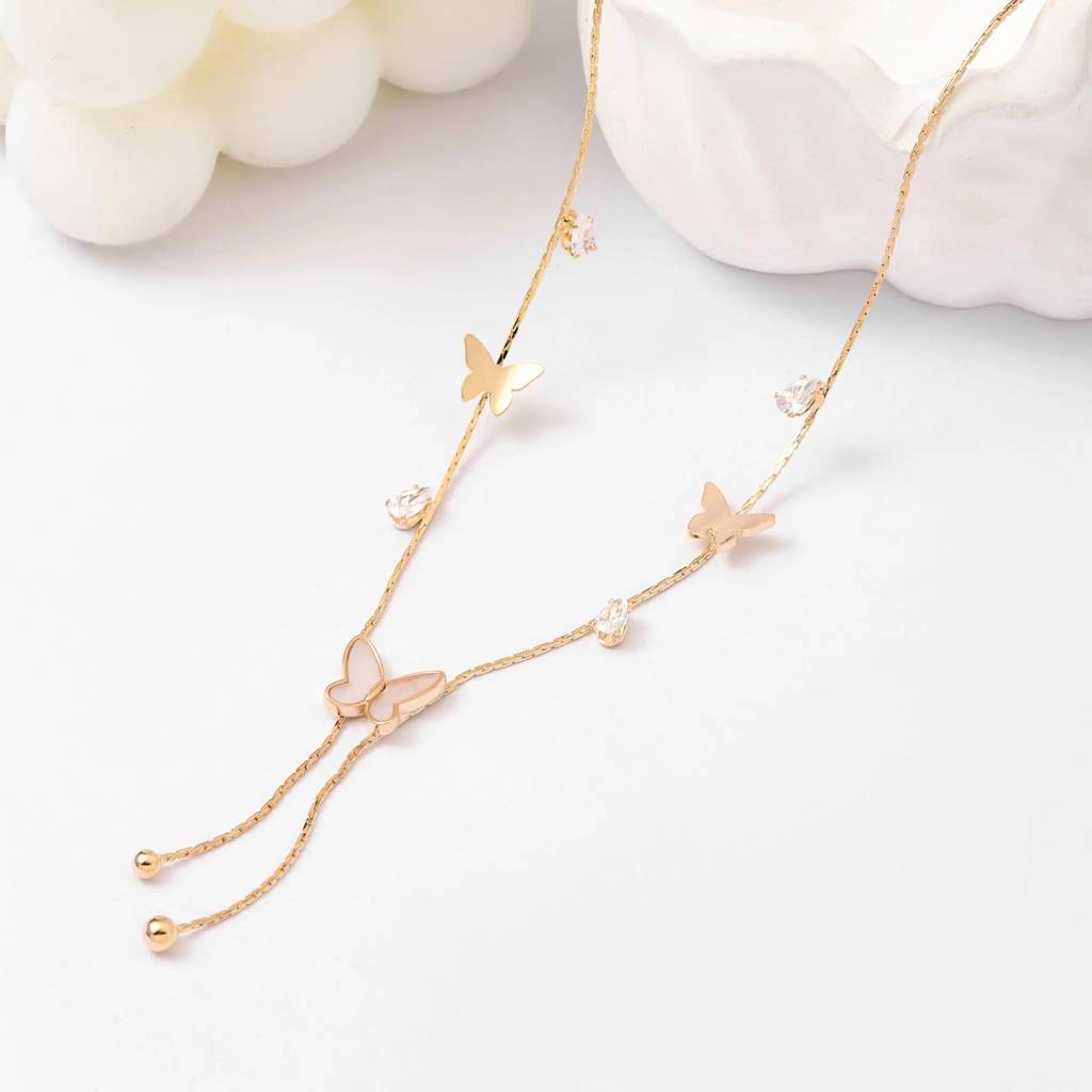 The Butterfly Magic Jewellery Set : NRC-022-G-PNK-1