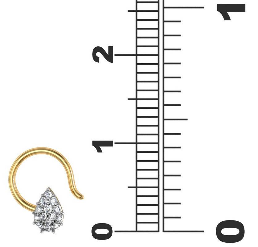 Avsar 9K Bis Hallmarked | Nosepin For Women/Girls |  Avno017 : AVNO017YC