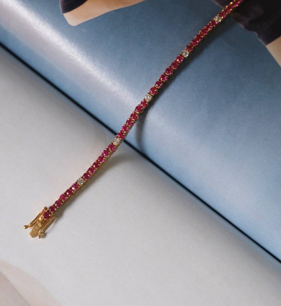 Ruby Diamond Tennis Bracelet : BRA_RUBYDI_GV5_3393
