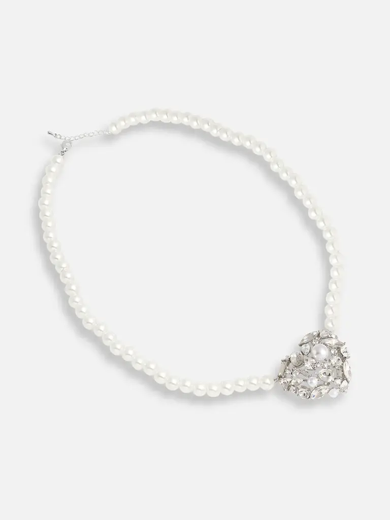 Tamela-Silver Plated Designer Stone Casual Necklace For Women : SOHNCK4976
