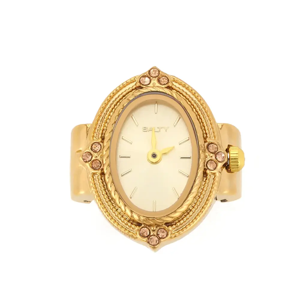 Royale Rope Style Watch Ring - For Women : WTR-S-0043-G-G