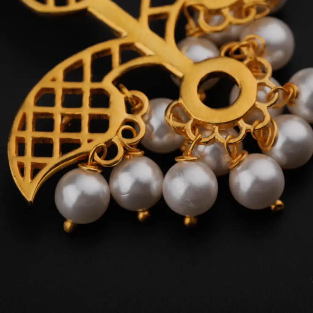 Silver Leaf Filigree Necklace |  92.5 Silver | 22K Gold Plated : 34364823