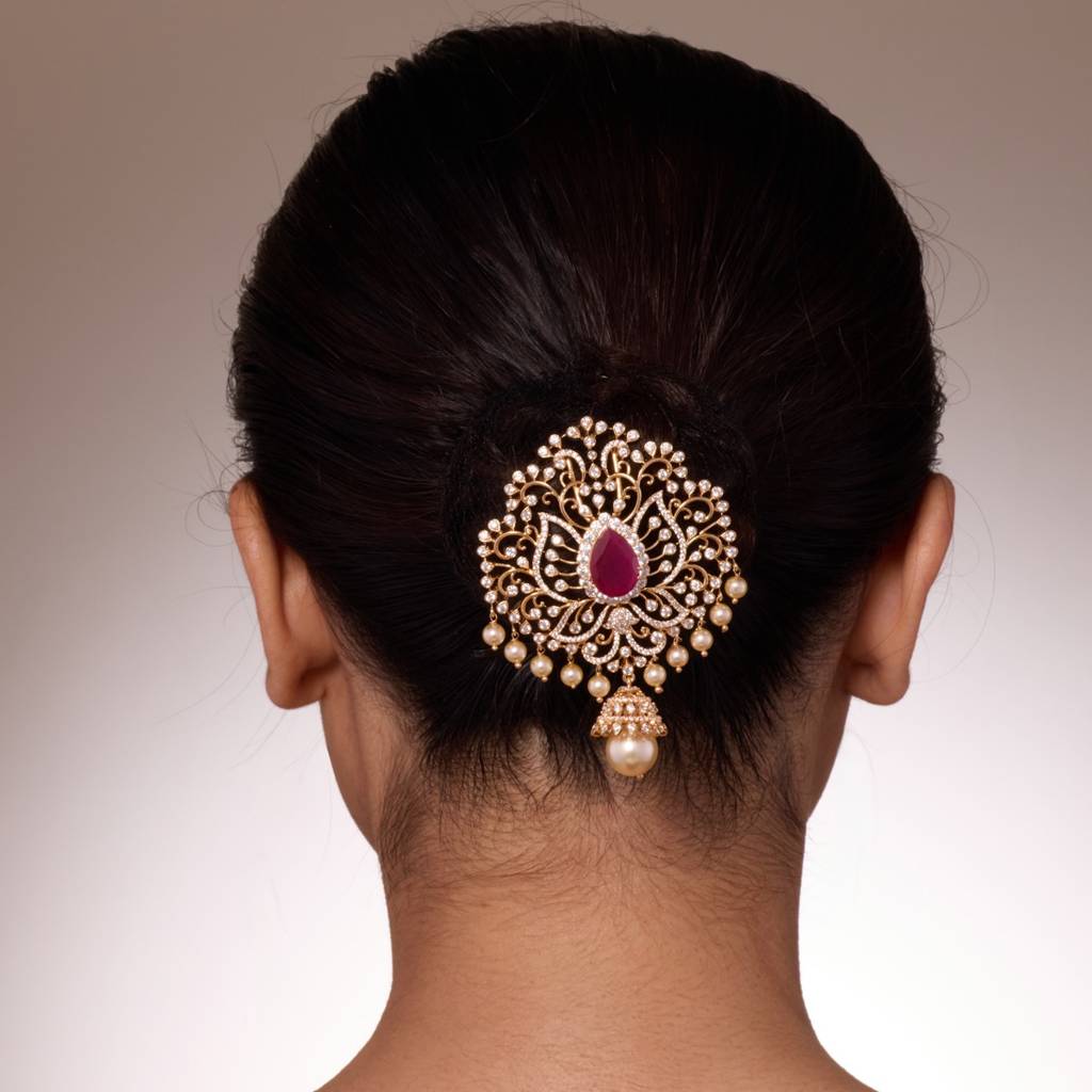 Bridesmaid Zircon Hair Brooch - 452764 : 452764