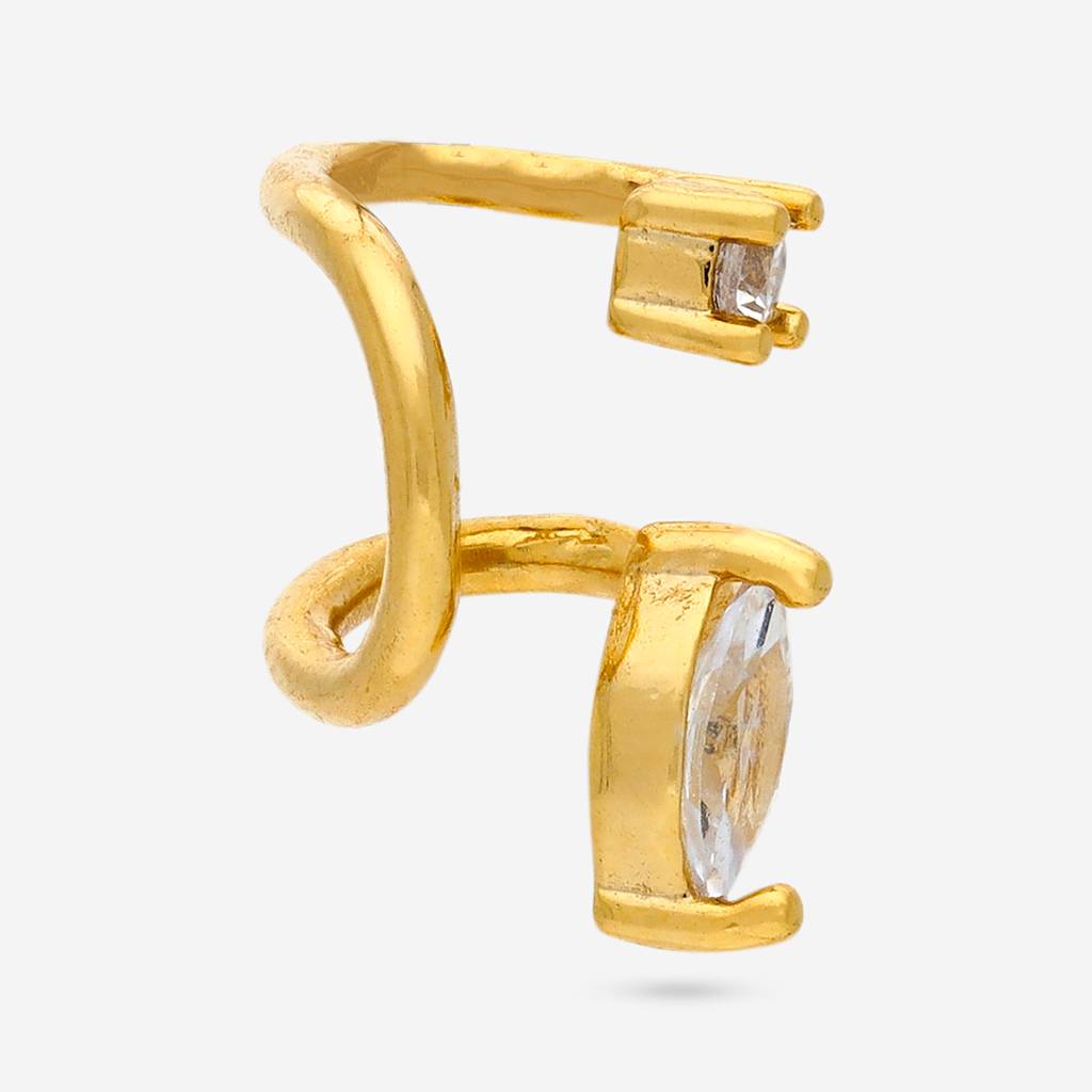 White Gold - Plated Casual Wear Trendy Zircon Earring - 460556 : 460556
