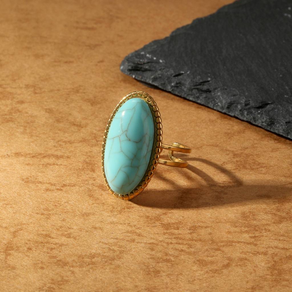 Elysian Turquoise Ring : MR1S0976-G-BK