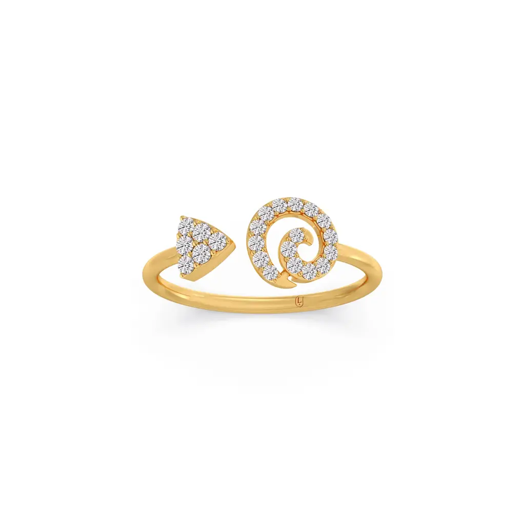 The Vector Diamond Ring : LJ-R00870-09YGLGD-10