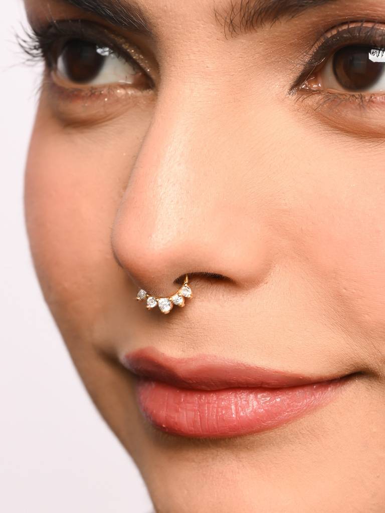 Crown Cz Septum Nose Ring : EVNP4135
