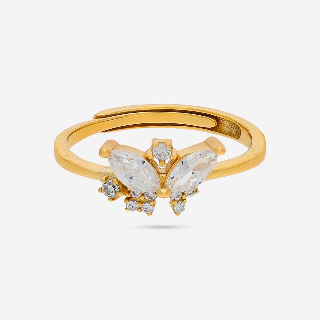 White Gold - Plated Office Wear Silver Finger Ring - 453142 : 453142