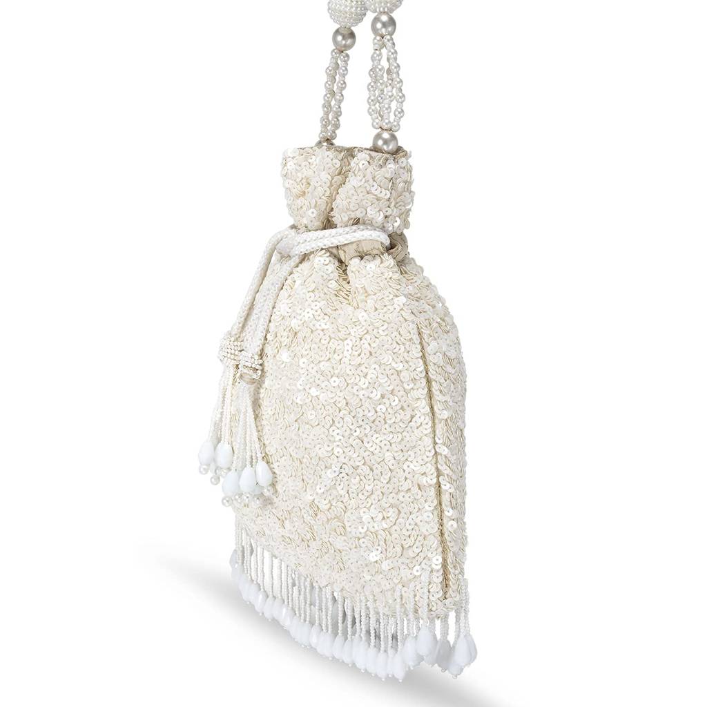 Potli Bags For Women Evening Bag Clutch Ethnic Bride Purse With Drawstring (P15Crm) : P15W