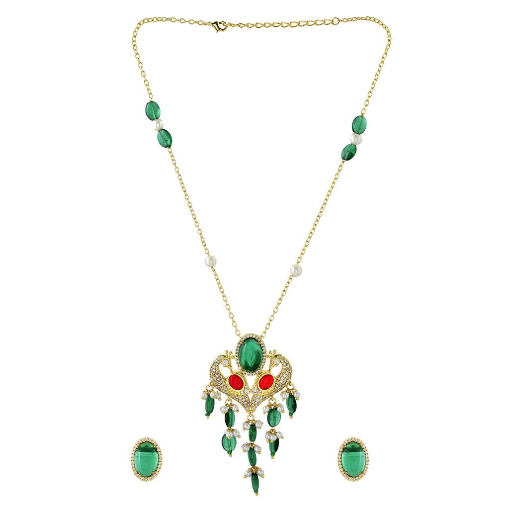 Panchhi Mayurika Pendant Set : 8905124548532