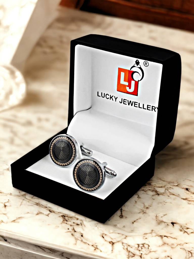 Men Jewellery Sleeve Button Cuff Shirt Button, Blazer Cufflinks Pair Set For Men : 230-CHC4-1093-S