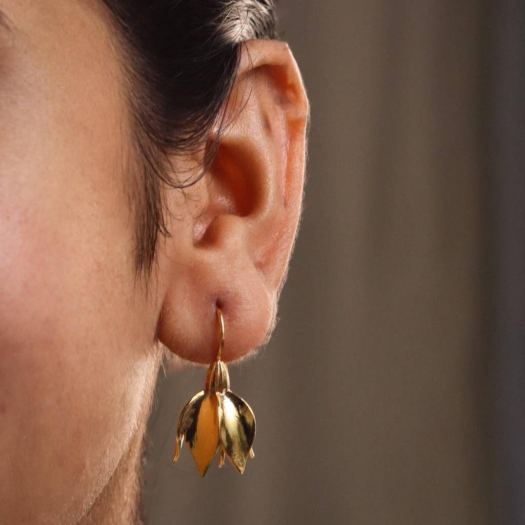 Summer Snowflake Earrings |  92.5 Silver | 22K Gold Plated : 68056983