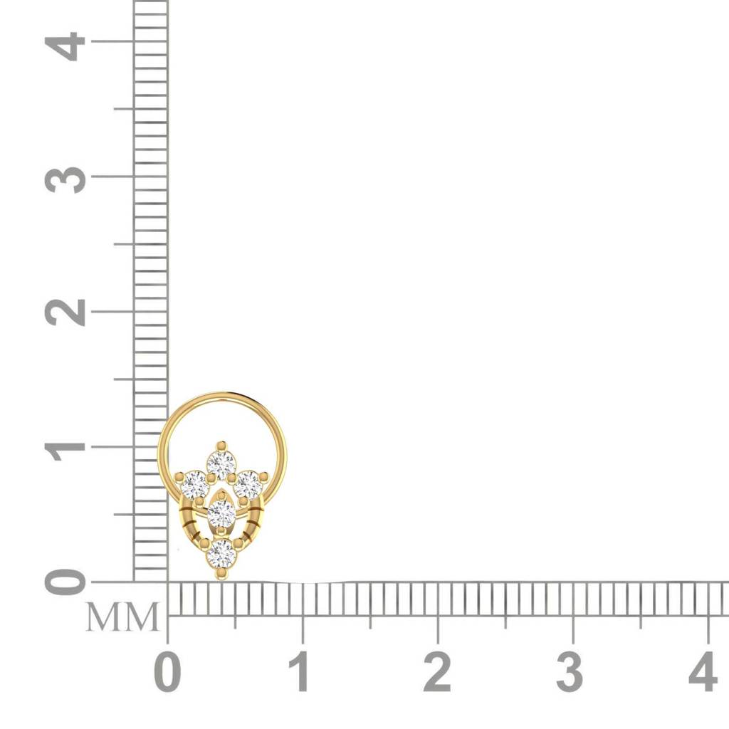 Avsar 9K Bis Hallmarked | Nosepin For Women/Girls |  Avno266 : AVNO266YC