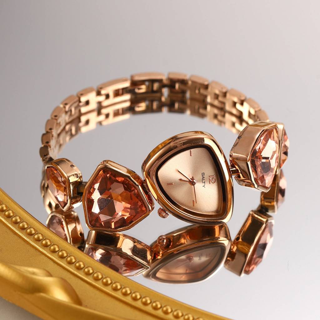 Rose Gold Diamond Luxury Watch : WT-S-0035-RG-RG