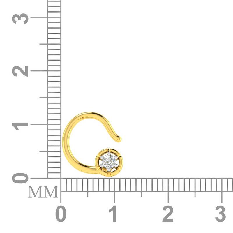Avsar 9K Bis Hallmarked | Nosepin For Women/Girls |  Avno034 : AVNO034YC