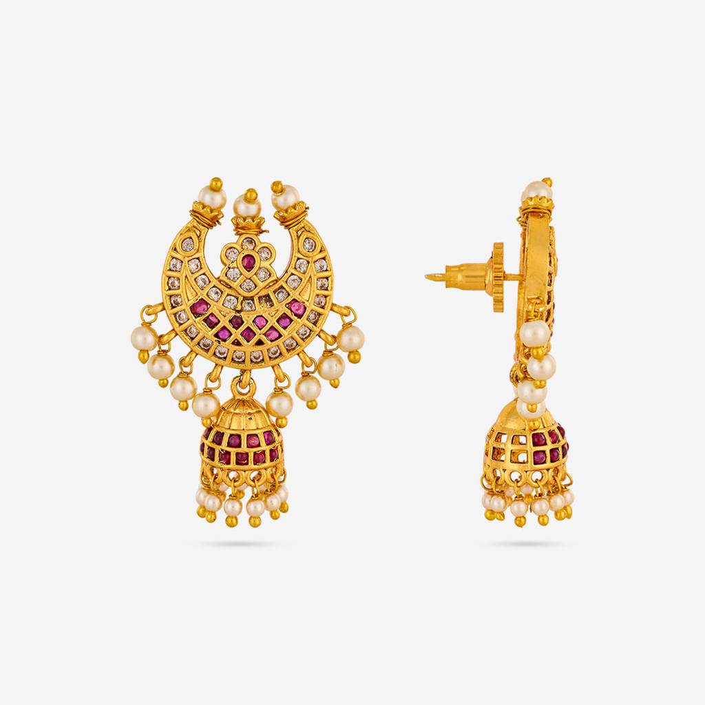 Ruby Gold - Plated Festive Antique Earring - 458431 : 458431