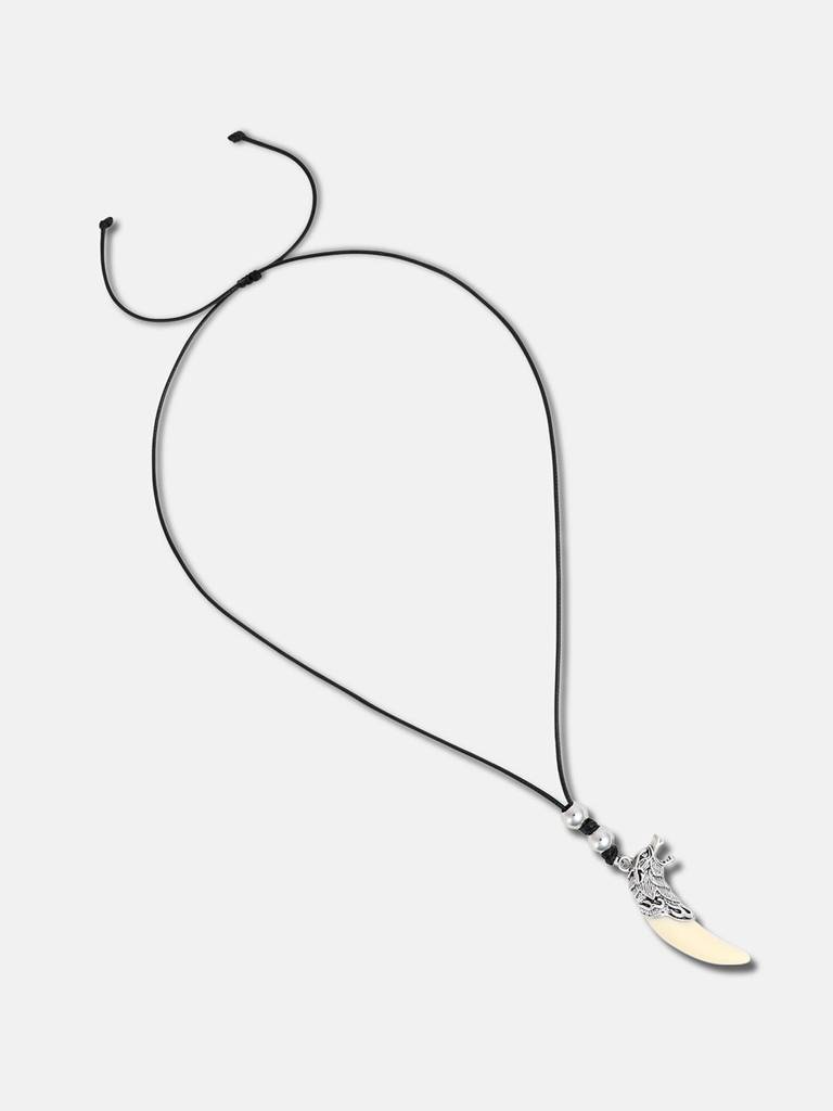 Men'S The Viking Cord Pendant Necklace - Ivory White : FAPD1140