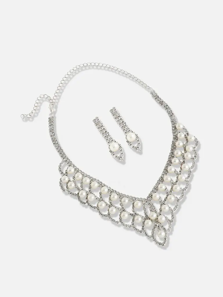 Azaria-Gold Plated Designer Stone Party Necklace For Women : SOHNCK3019