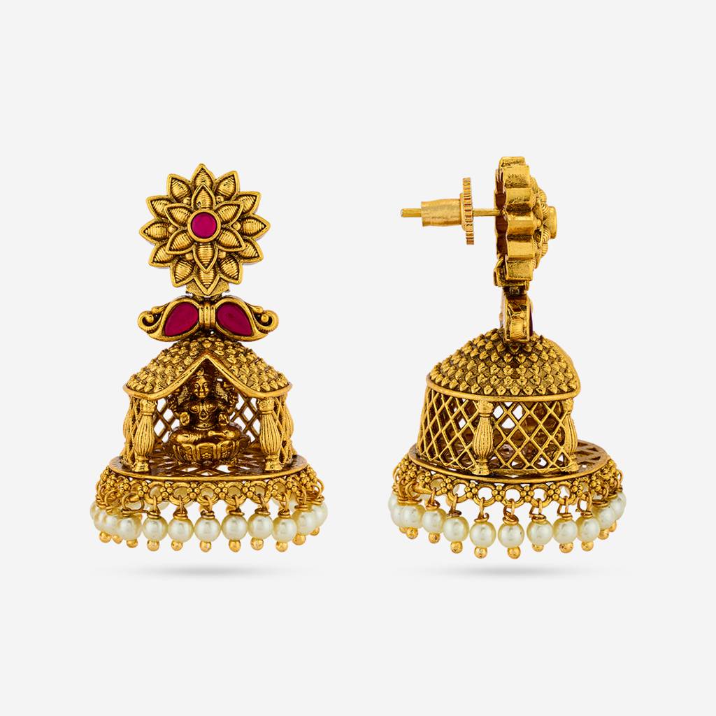 Ruby Gold - Plated Bridesmaid Antique Earring - 467732 : 467732