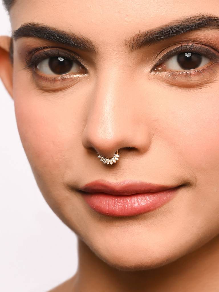 Cluster Sparkle Septum Nose Ring : EWNP4150