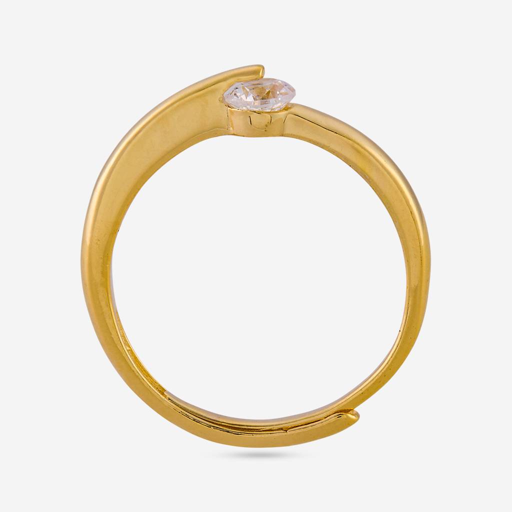 White - Plated Office Wear Silver Finger Ring - 473447 : 473447
