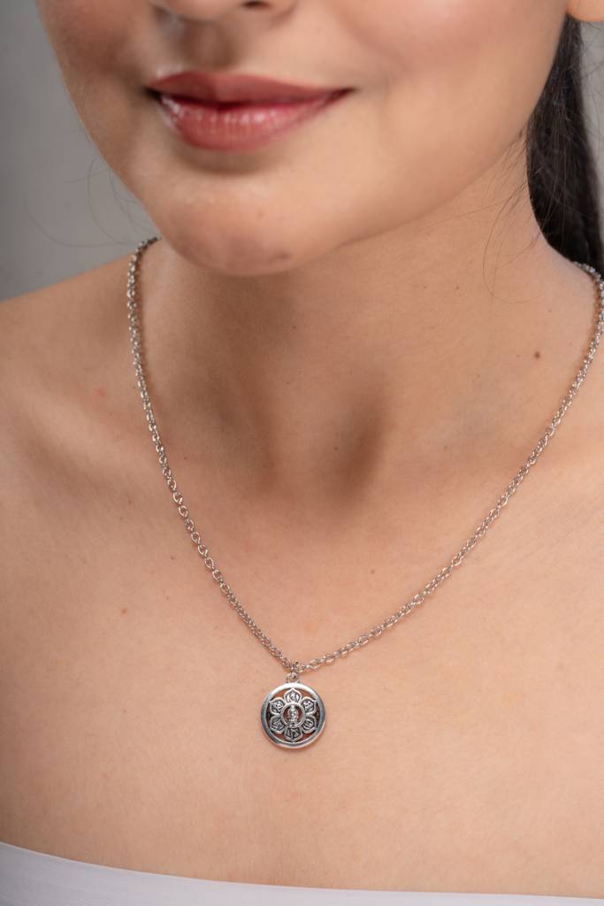 Anti-Tarnish 22Kt Gold-Plated Chakra Stackable Necklace : SN10011
