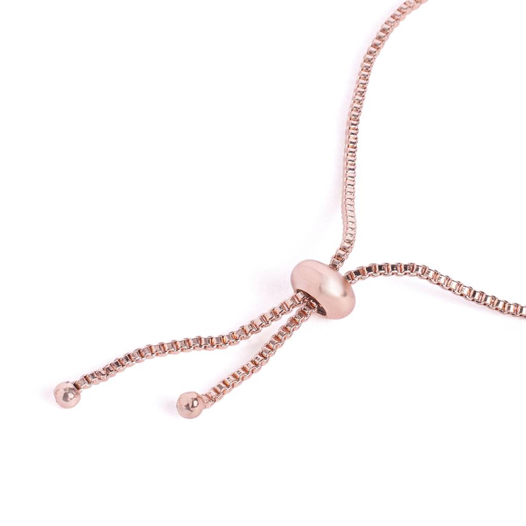 Cz Adjustable Bracelet | Classic Style | Evening Wear : AD-204-RGWE-BR