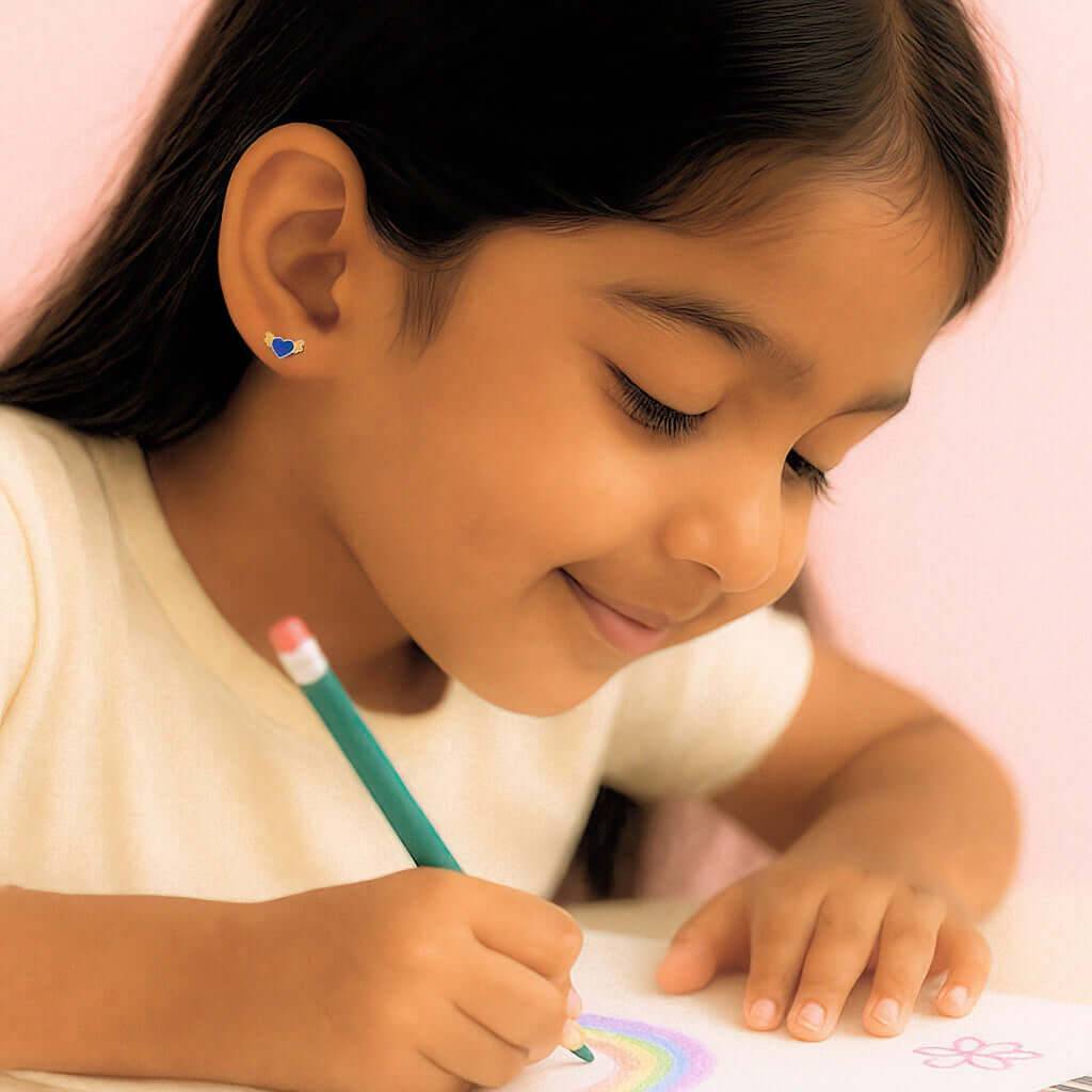 Skyheart 925 Sterling Silver Kids Earrings : NERWW01400286