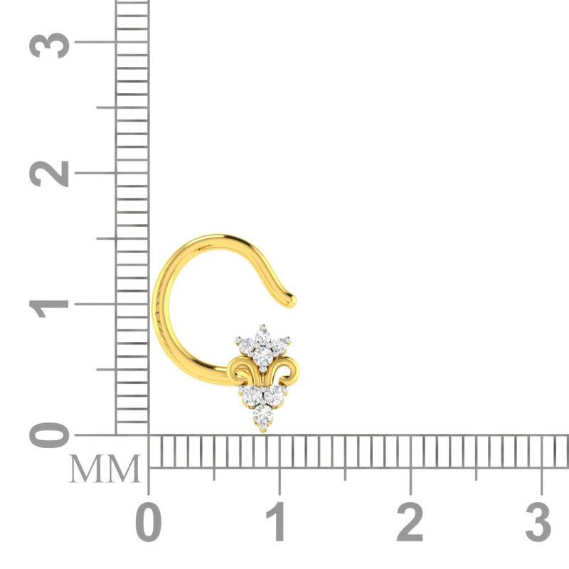 Avsar 9K Bis Hallmarked | Nosepin For Women/Girls |  Avno039 : AVNO039YC