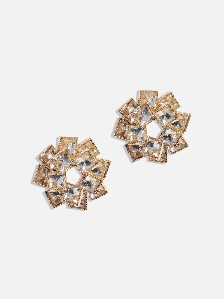Clementine-Sohi Gold-Plated Contemporary Studs Earrings : SOHIER8002