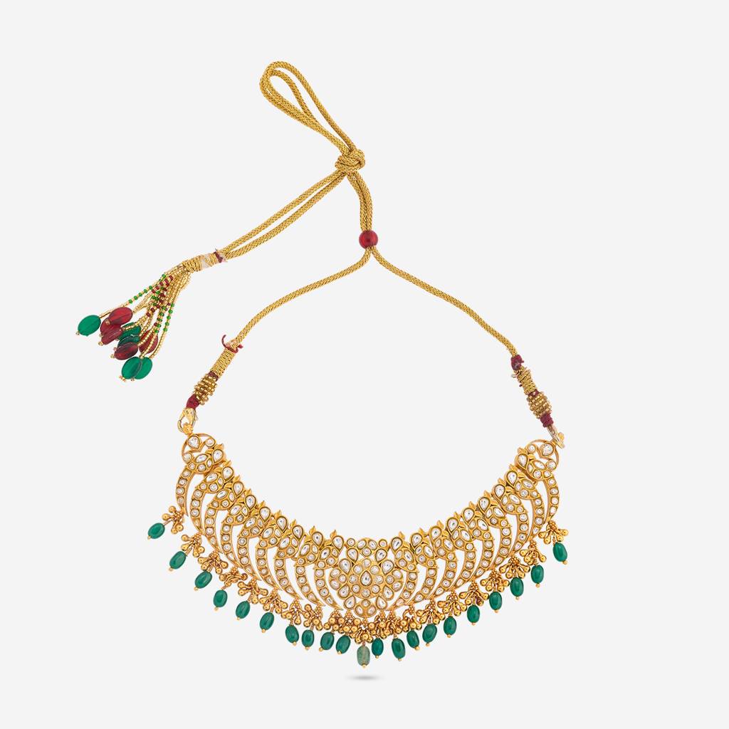 Green Gold - Plated Bridesmaid Temple Necklace - 464835 : 464835
