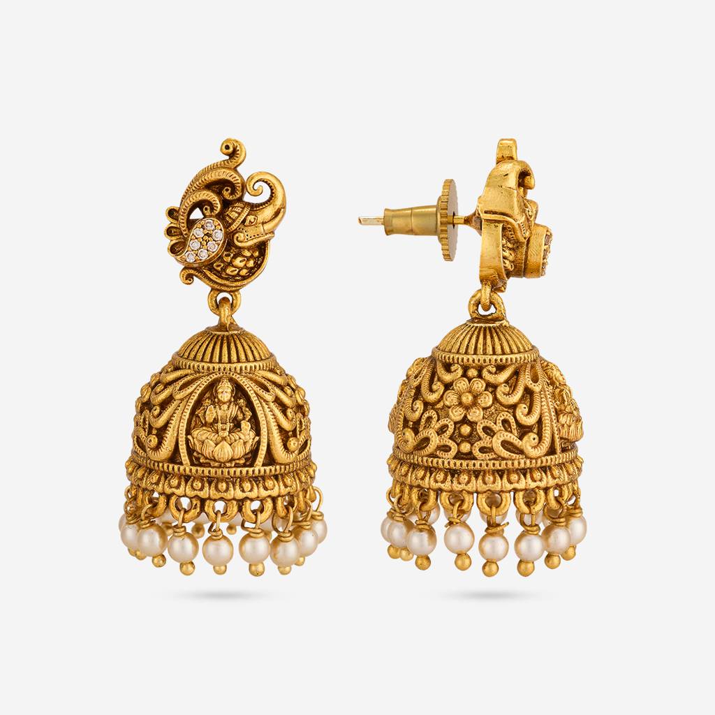 White Gold - Plated Festive Antique Earring - 469984 : 469984