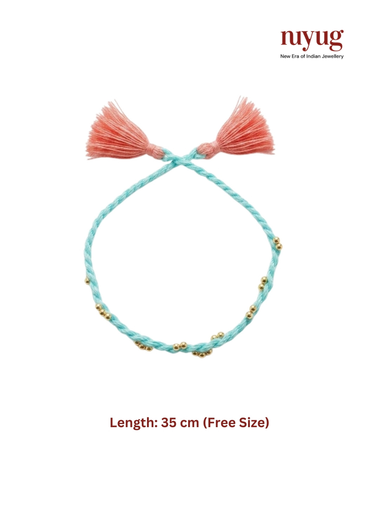 Minimal Gold Bead Bracelet Rakhi : YI24A1012A
