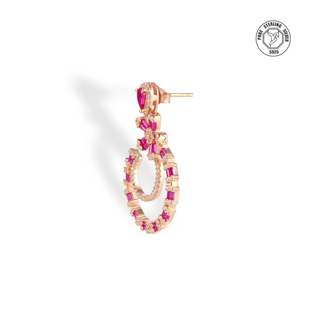 Gulabi Glam Hoops : TREBJX0020Rose