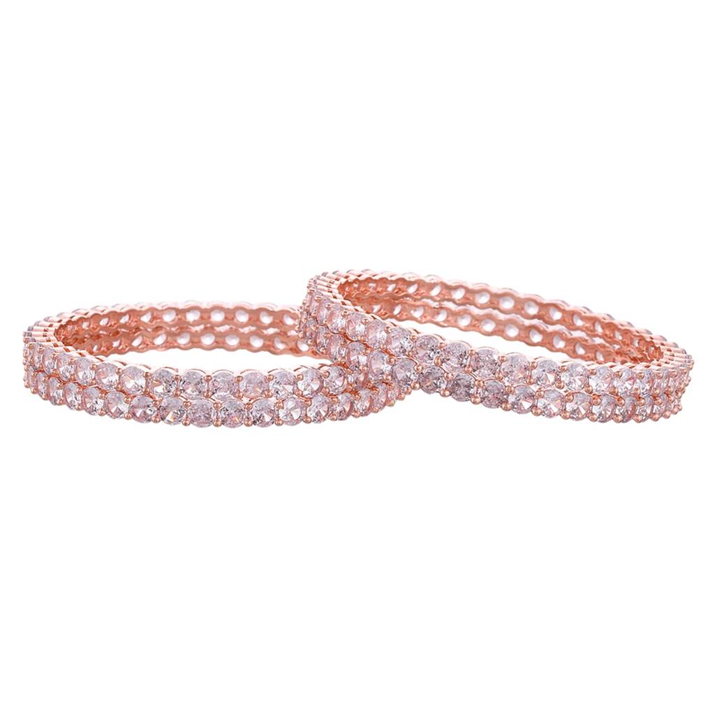 Sparkling Elegance 4-Prong Setting Round Cut Cz Bracelets : 8905124523195